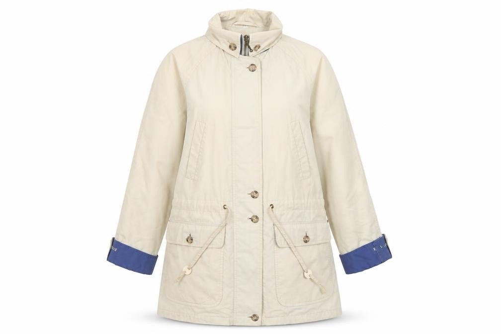 Front view of Four Seasons Women's Beige Parka Jacket M