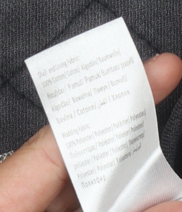 Animal Women's Black Quilted Cotton Sweatshirt Size 8