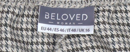 Beloved Woman Cropped Check Trousers, UK 16, Multicoloured