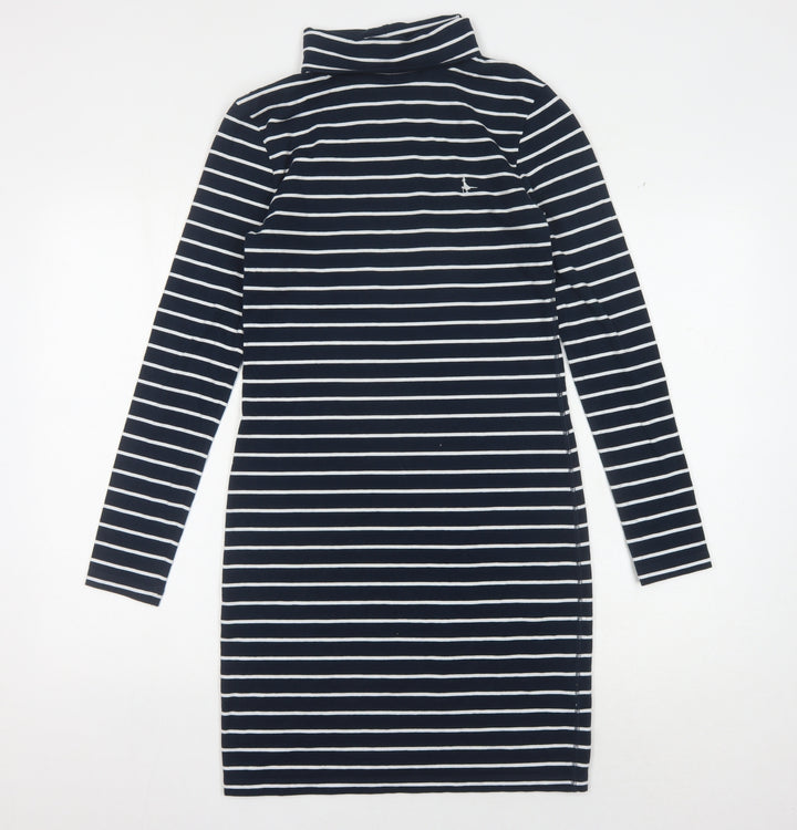 Jack Wills Women's Black Striped Bodycon Dress Size 10
