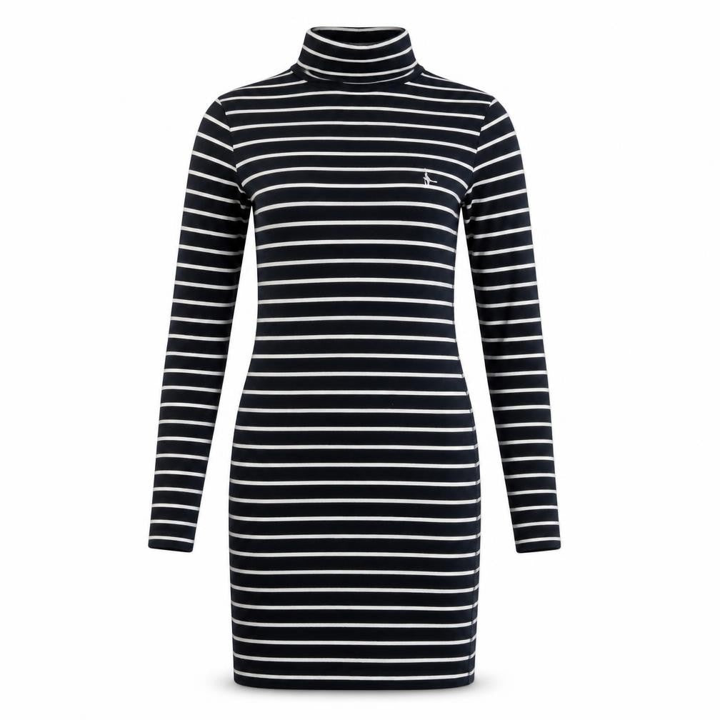 Jack Wills Women's Black Striped Bodycon Dress Size 10