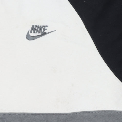 Nike Men's Full Zip Hoodie - Black/Grey/White, Size S