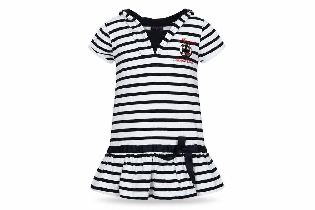 Rayar Girls Black and White Striped Dress Size 10
