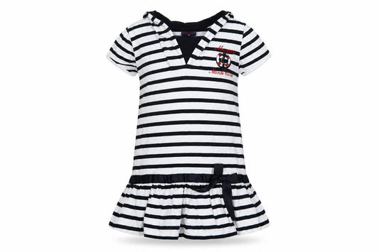 Rayar Girls Black and White Striped Dress Size 10