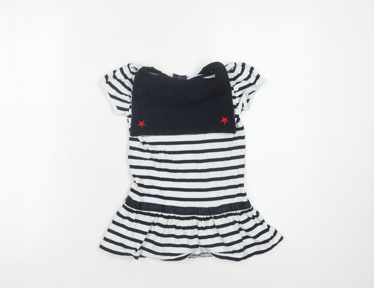Rayar Girls Black and White Striped Dress Size 10