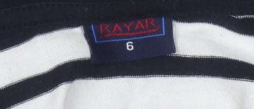 Rayar Girls Black and White Striped Dress Size 10