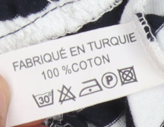 Rayar Girls Black and White Striped Dress Size 10