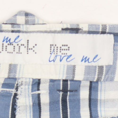 Wear Me Blue Plaid Women's Shorts Size 12