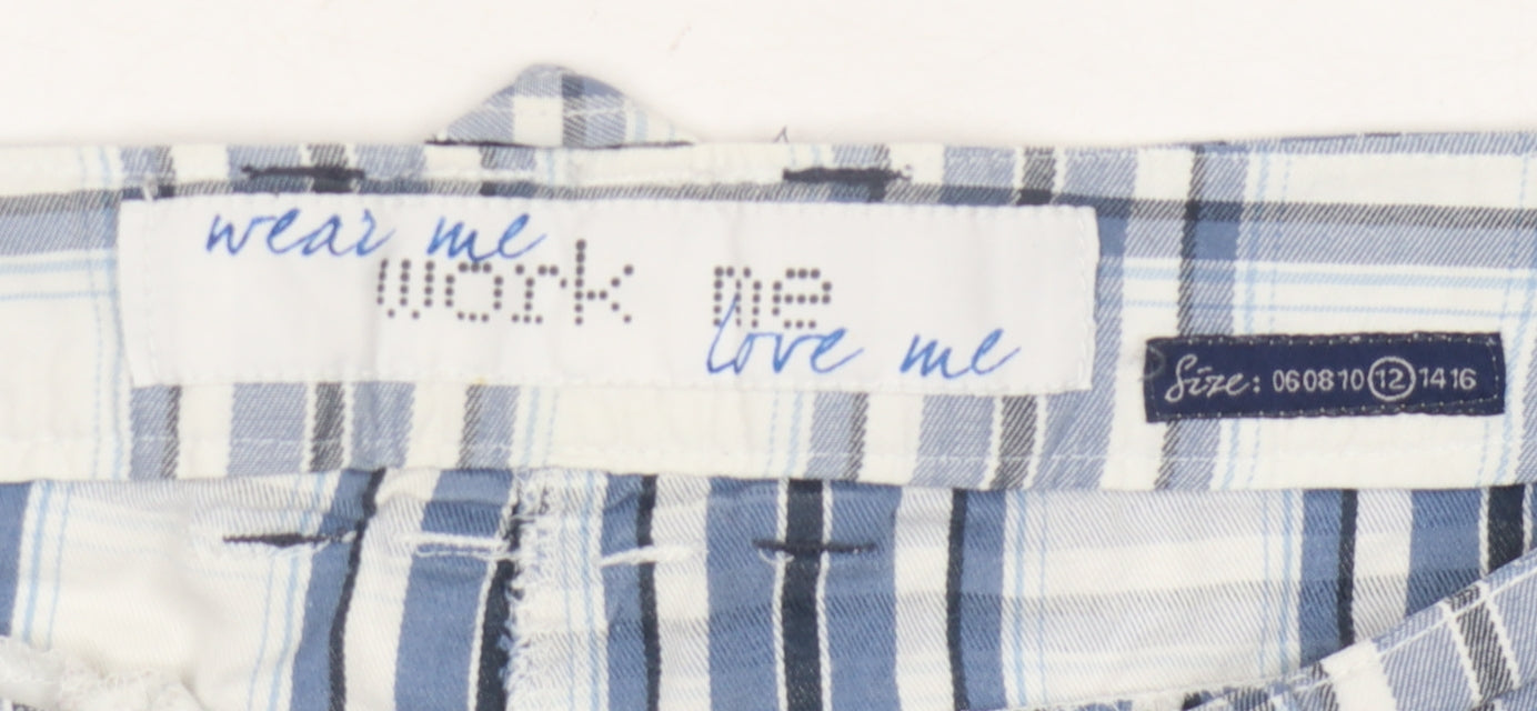 Wear Me Blue Plaid Women's Shorts Size 12