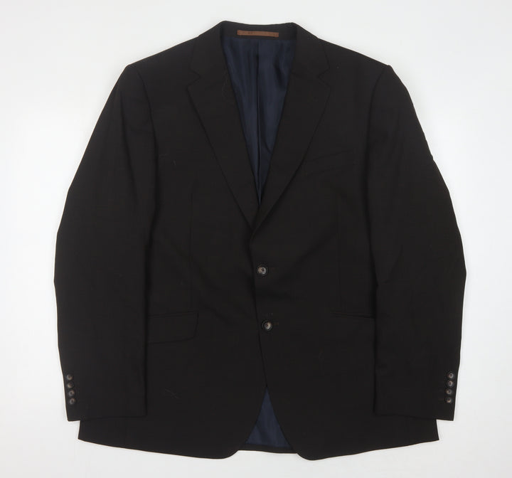 Marks & Spencer Black Men's Medium Regular Fit Blazer