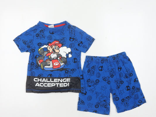 George Boys' Blue Super Mario Pyjama Set, 4-5 Years