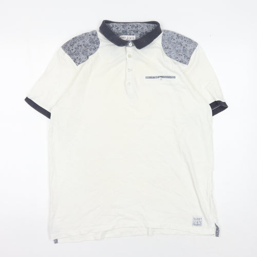 Nanny State Men's White Polo Shirt XL