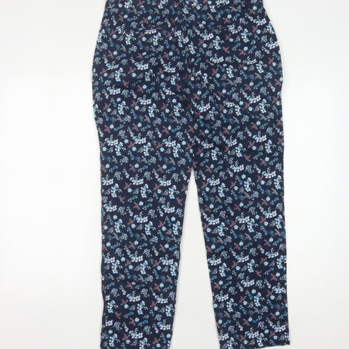 Gap Women's Blue Floral Slim Trousers Size 10