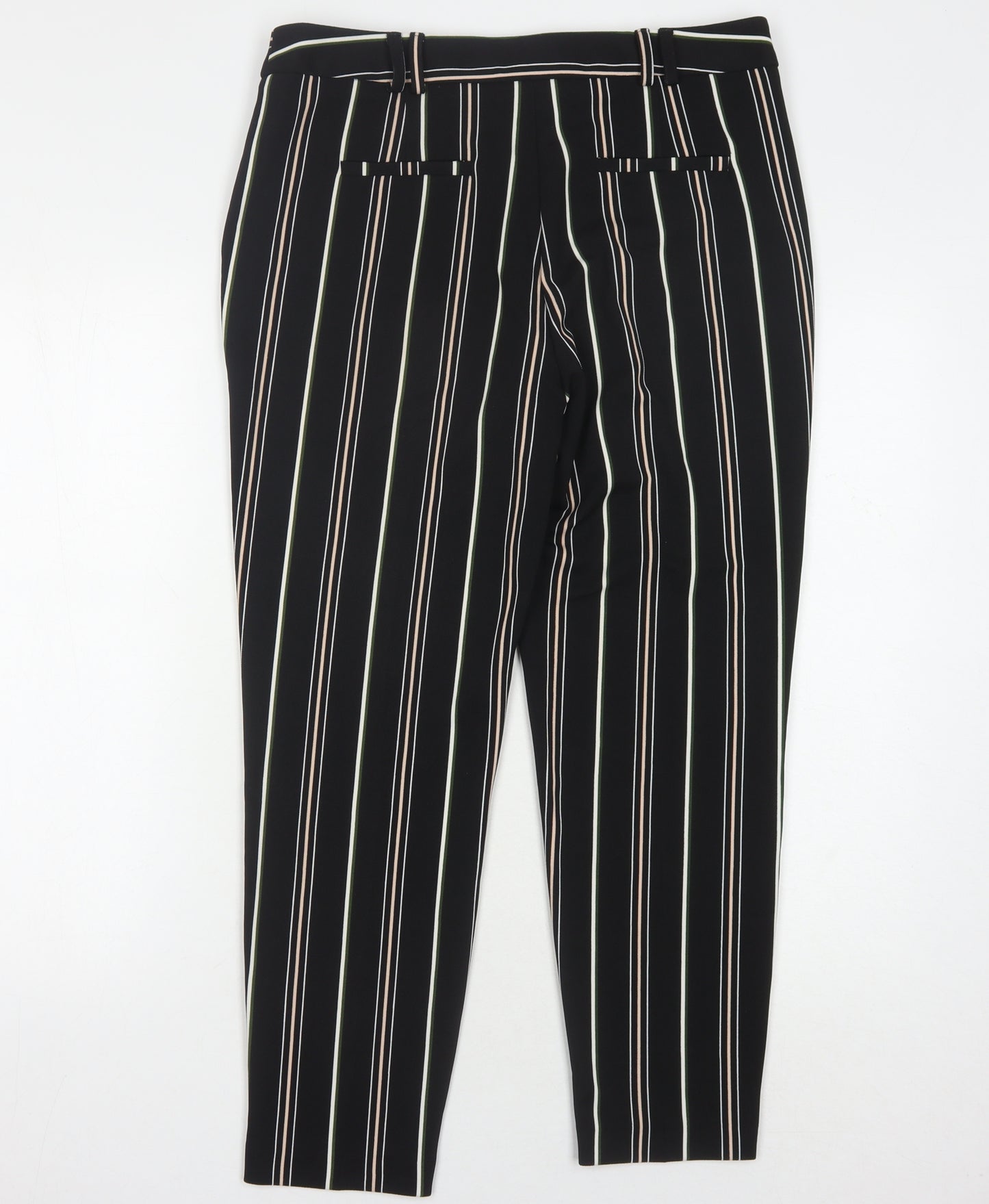 Dorothy Perkins Women's Black Striped Trousers, Size 12