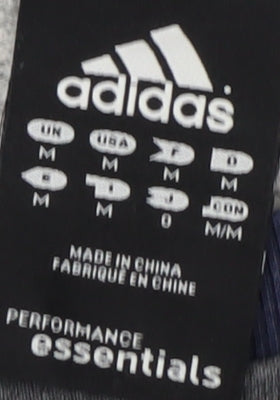 Adidas Men's Grey M Crew Neck Logo Sweatshirt