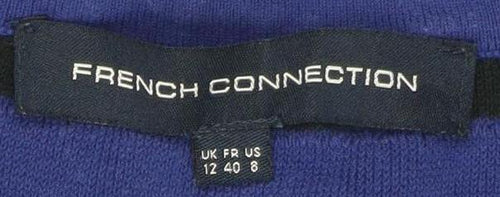 French Connection Blue Bodycon Striped Dress, Size 12