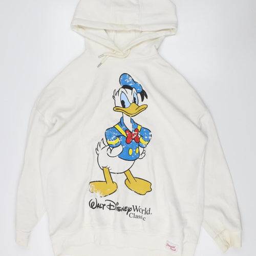 Disney Unisex White S Graphic Pullover Hoodie