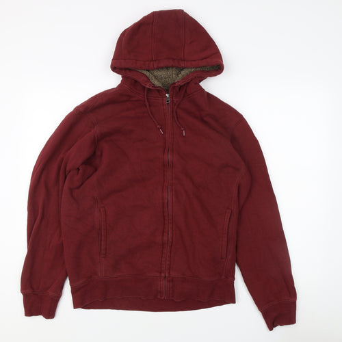 Uniqlo Men's Red Fleece Hoodie M