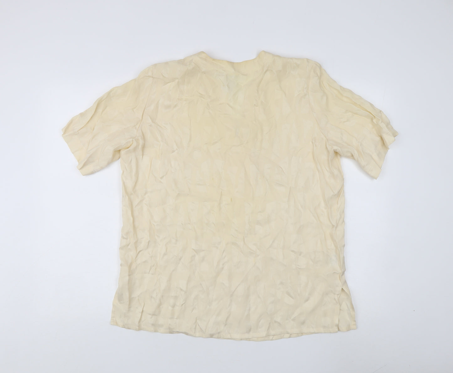 Country Casuals Women's Beige Short Sleeve Top L