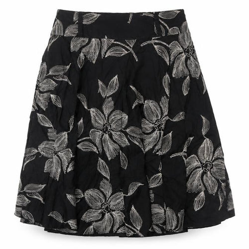 Rocha.John Rocha Women's Black Floral A-Line Skirt Size 16