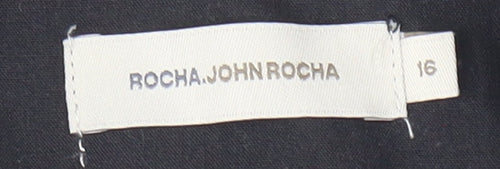 Rocha.John Rocha Women's Black Floral A-Line Skirt Size 16