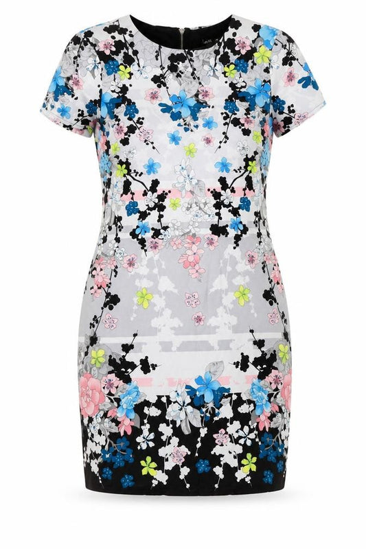 Front view of Oasis Women's Multicoloured Floral Dress, size 12