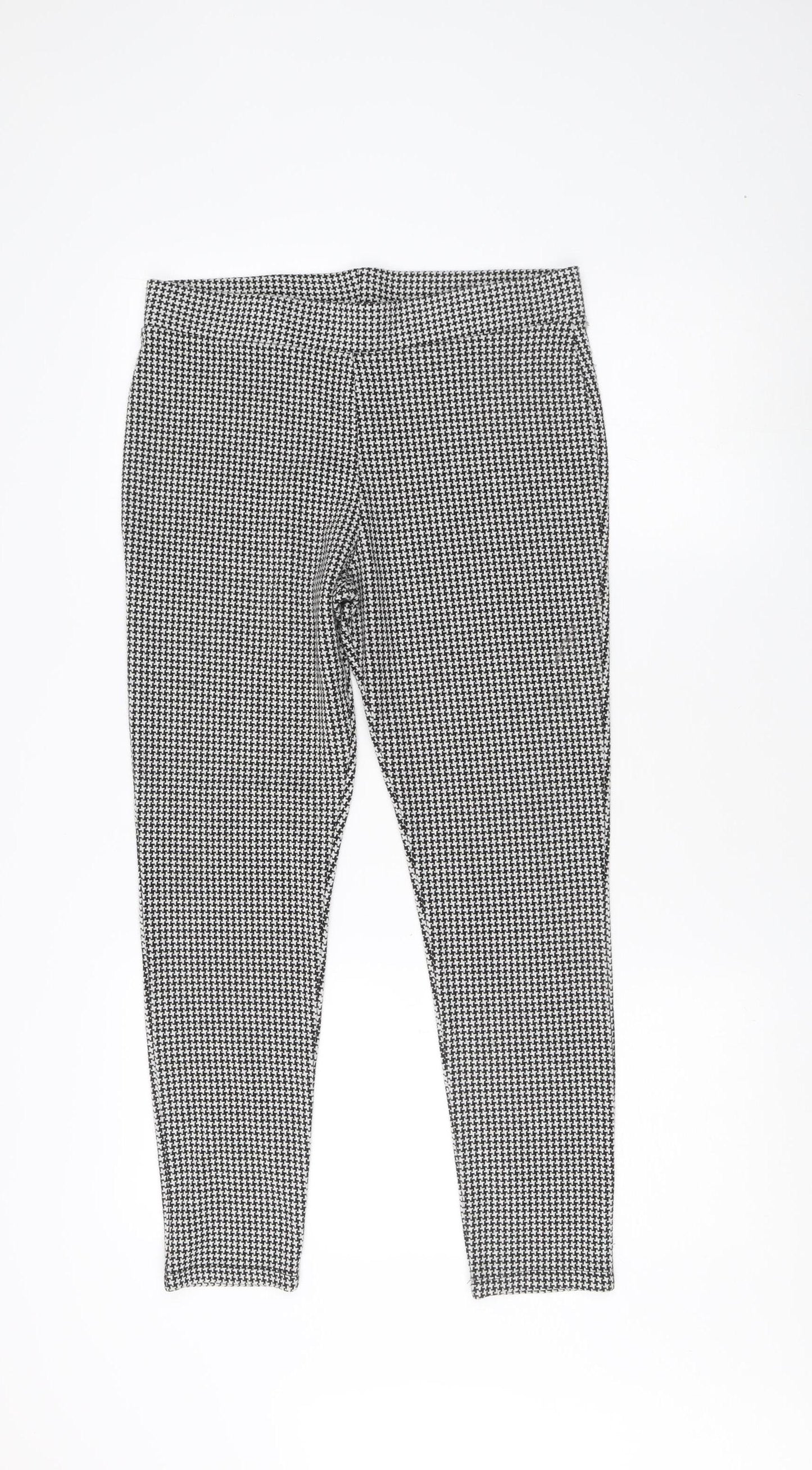 Marks and Spencer Women's Houndstooth Leggings Size 12 Black