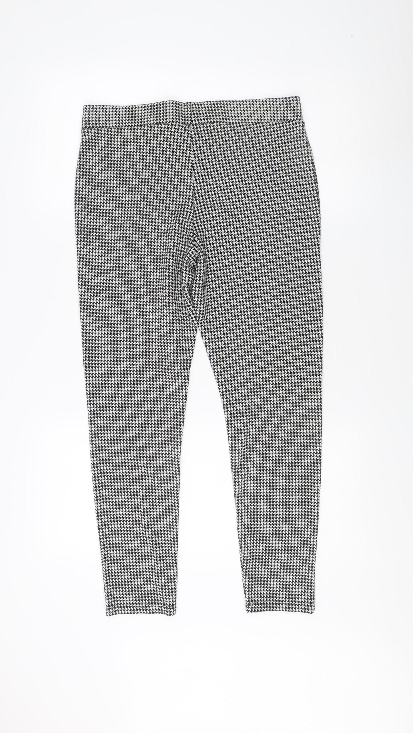 Marks and Spencer Women's Houndstooth Leggings Size 12 Black