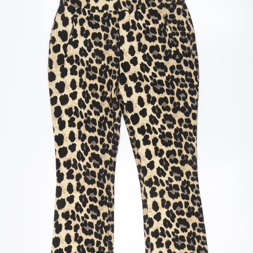 Zara Basic Women's Animal Print Slim Trousers XS