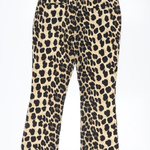 Zara Basic Women's Animal Print Slim Trousers XS