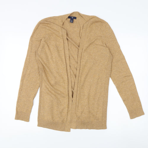 Gap Women's Beige Open Front Cardigan, Size S, Cotton Blend