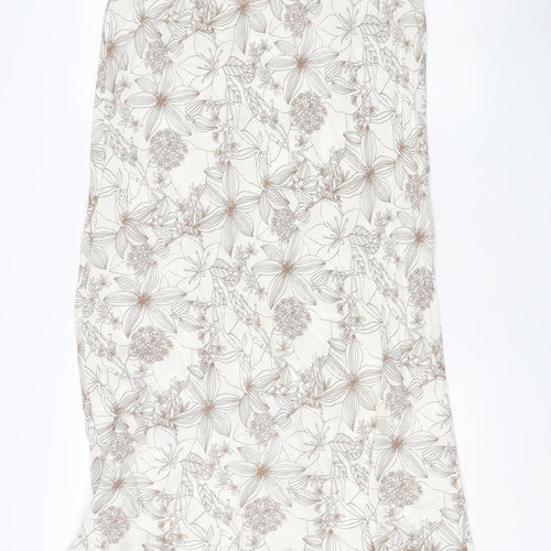 BHS Women's Ivory Floral Skirt Size 18