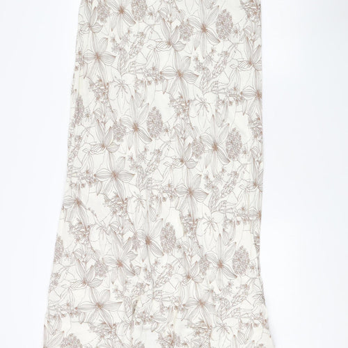 BHS Women's Ivory Floral Skirt Size 18
