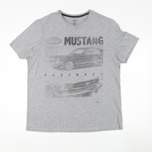 Ford Men's Grey XL Graphic T-Shirt, Cars Theme