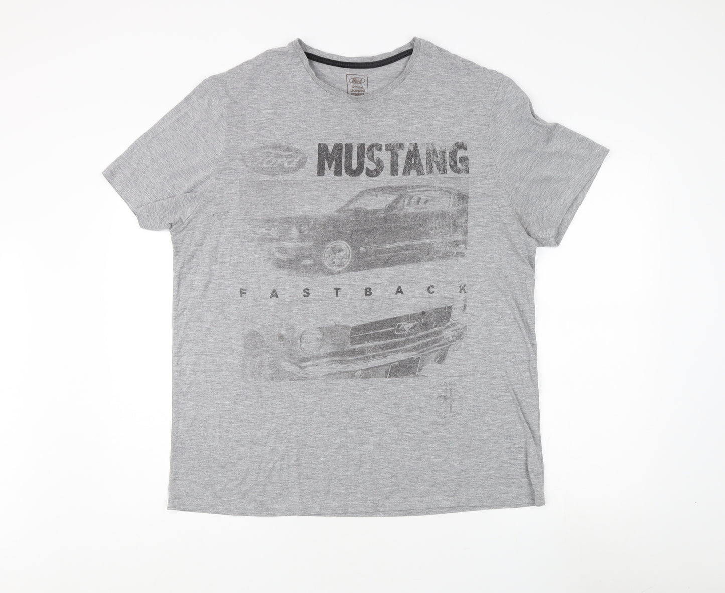 Ford Men's Grey XL Graphic T-Shirt, Cars Theme