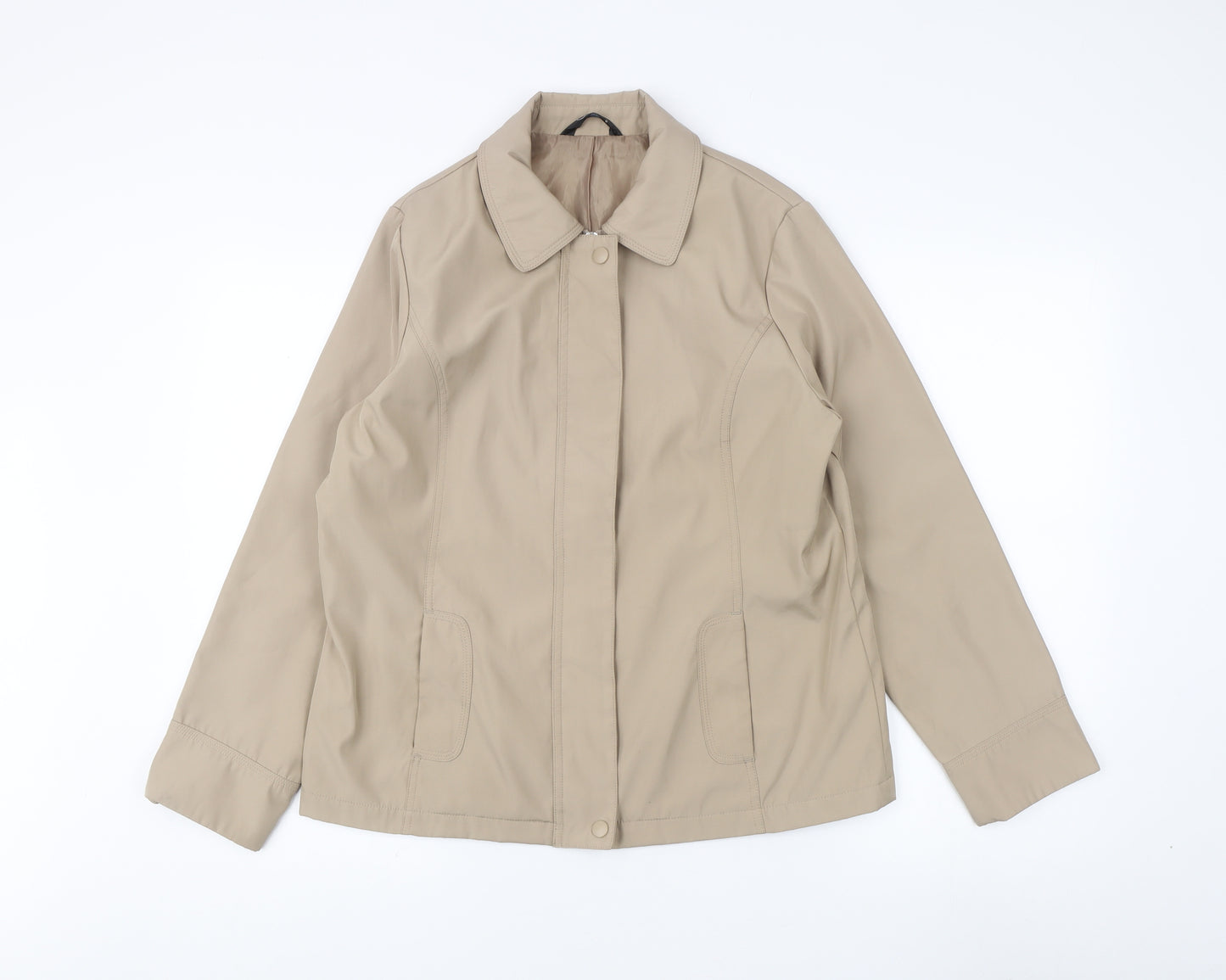 Bm Women's Beige Mid-Length Jacket, S, Casual