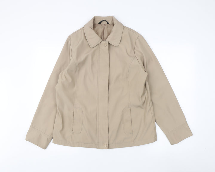 Bm Women's Beige Mid-Length Jacket, S, Casual