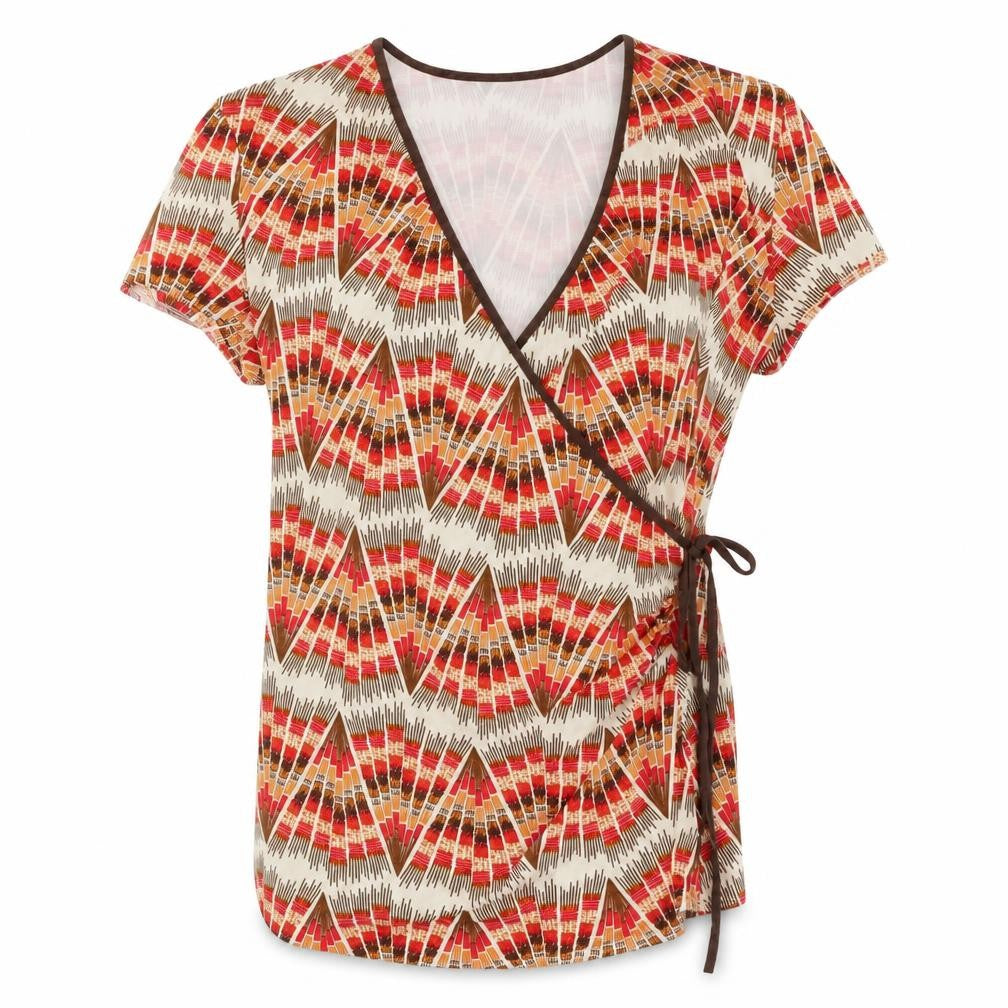 Front view of Marks & Spencer Women's Multicoloured Wrap Blouse