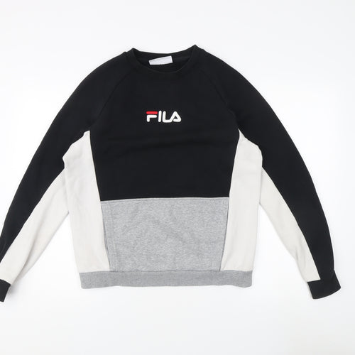 Fila Unisex Adults Black Colourblock Sweatshirt Size S