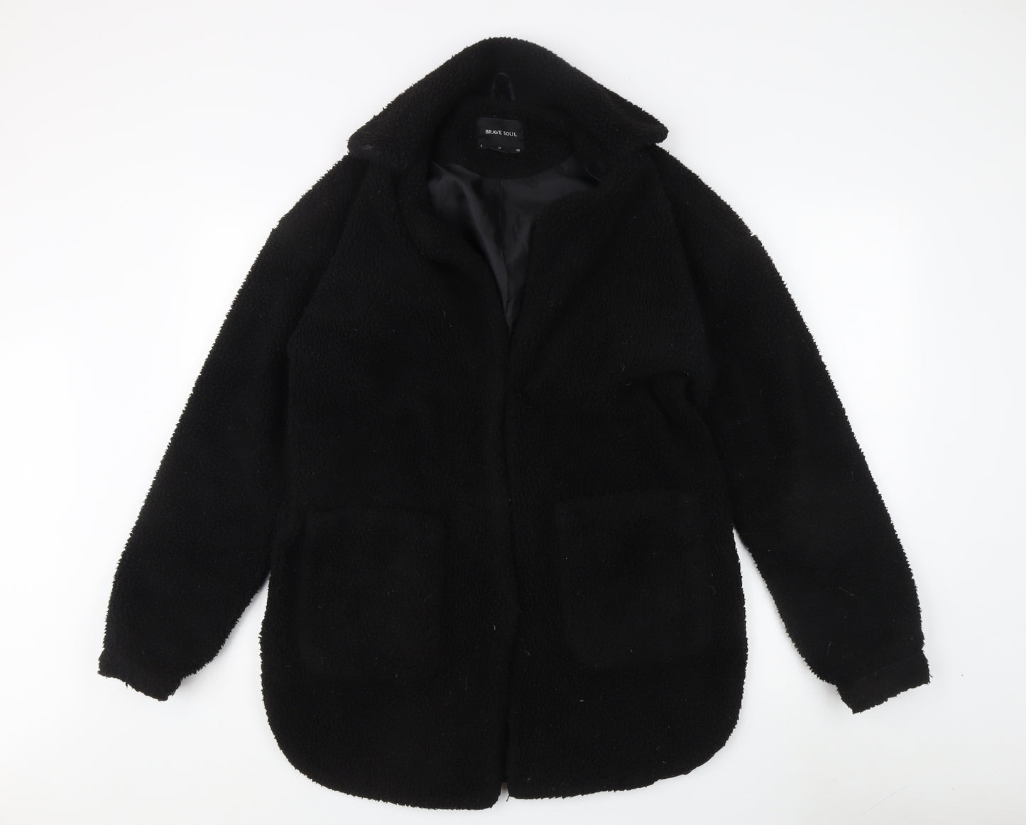 Brave Soul Black Women's Mid-Length Coat Size S