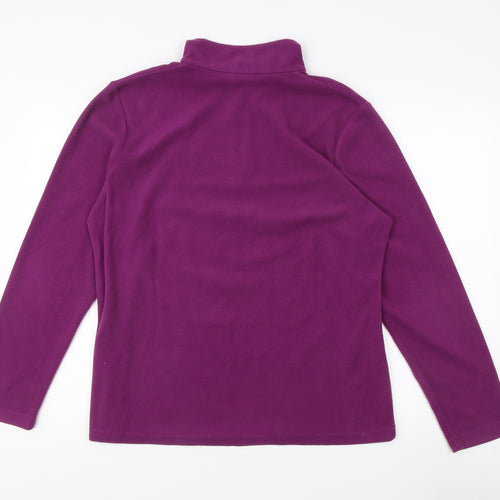 Regatta Women's Purple Henley Fleece Sweatshirt UK 16