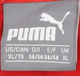 Puma Men's Red Polo Shirt XL - Casual Short Sleeve