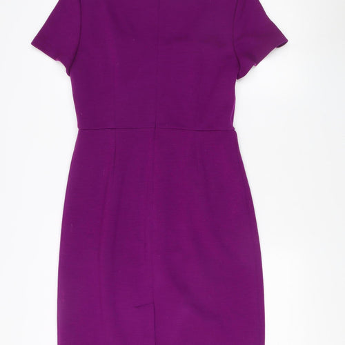 L.K. Bennett Women’s Purple Sheath Dress Size 12 Wool