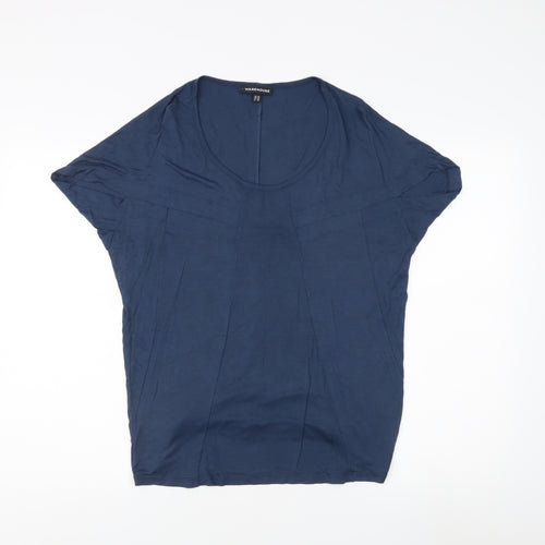 Warehouse Women's Blue T-Shirt Size 10