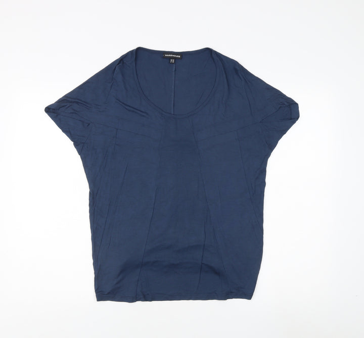 Warehouse Women's Blue T-Shirt Size 10