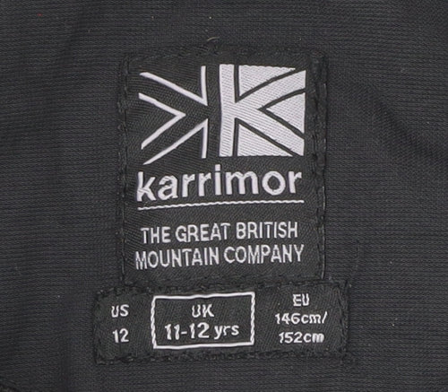 Karrimor Boys Black Mid-Length Water Repellent Jacket 11-12Y