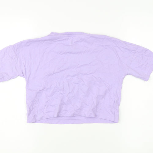 Disney Girls Purple Mickey Mouse T-Shirt 8-9 Years