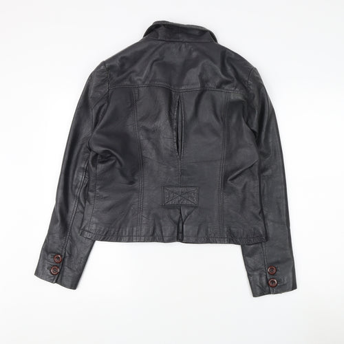 Dorothy Perkins Women's Black Leather Jacket Size 16