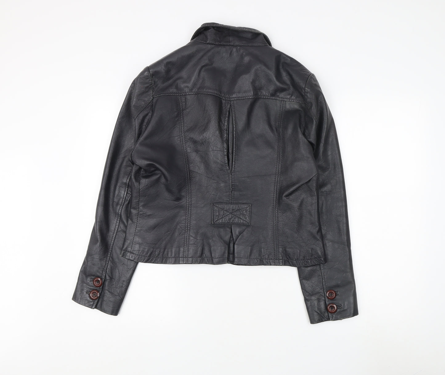 Dorothy Perkins Women's Black Leather Jacket Size 16