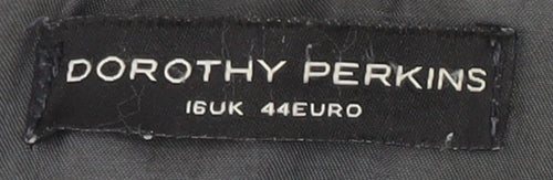 Dorothy Perkins Women's Black Leather Jacket Size 16